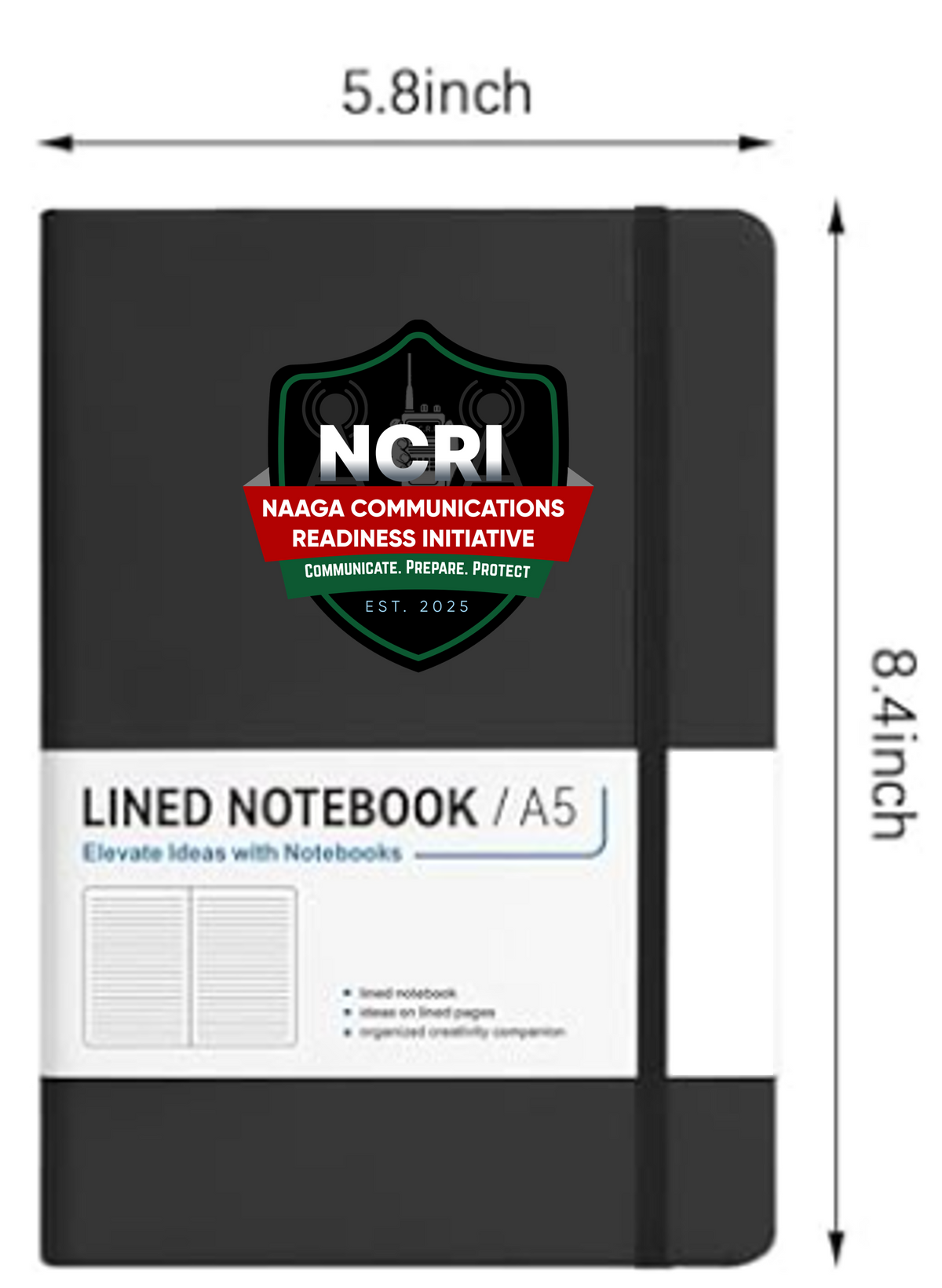 NCRI Branded Lined Notebook