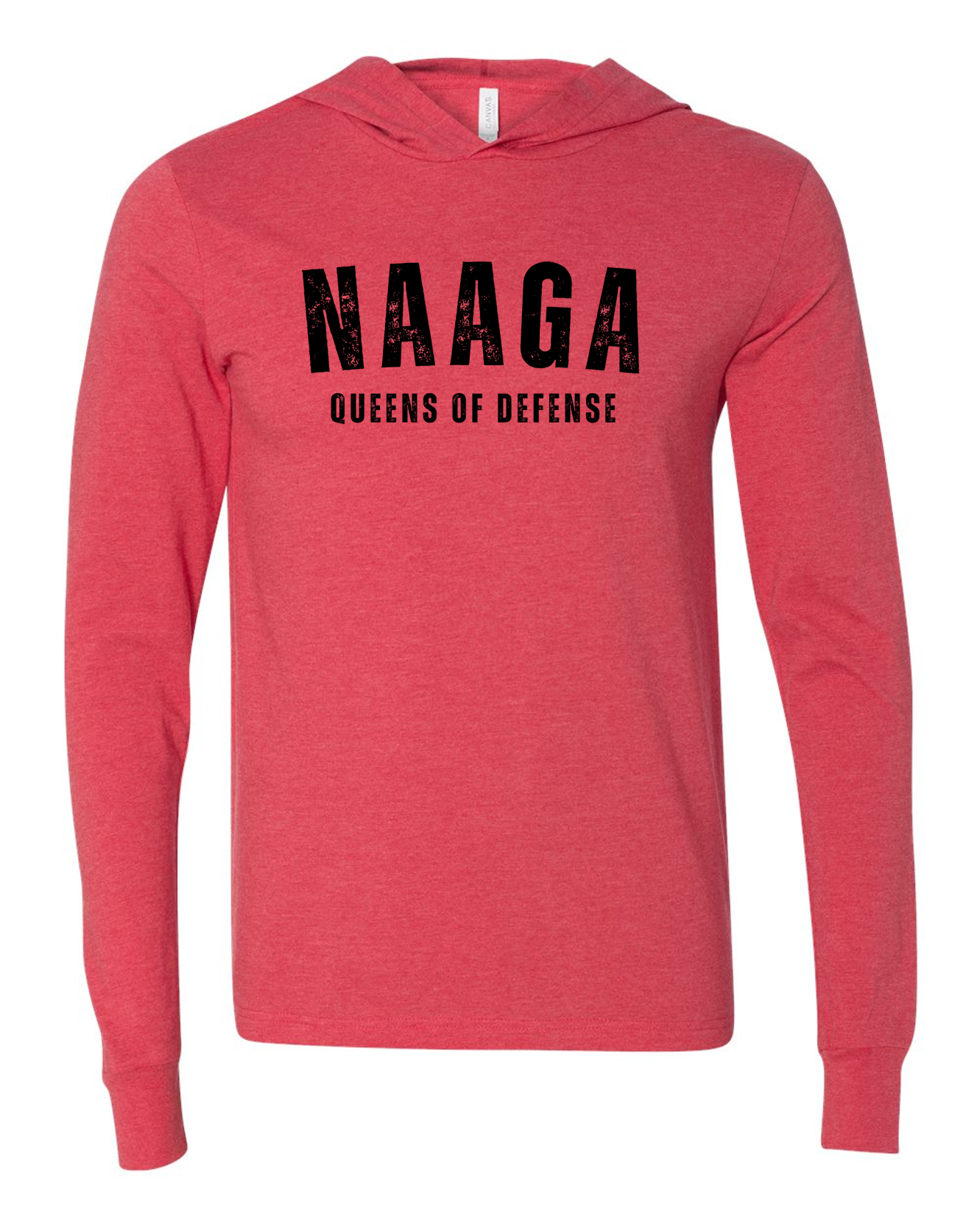 "NAAGA Queens of Defense" Long Sleeve Hooded Tee