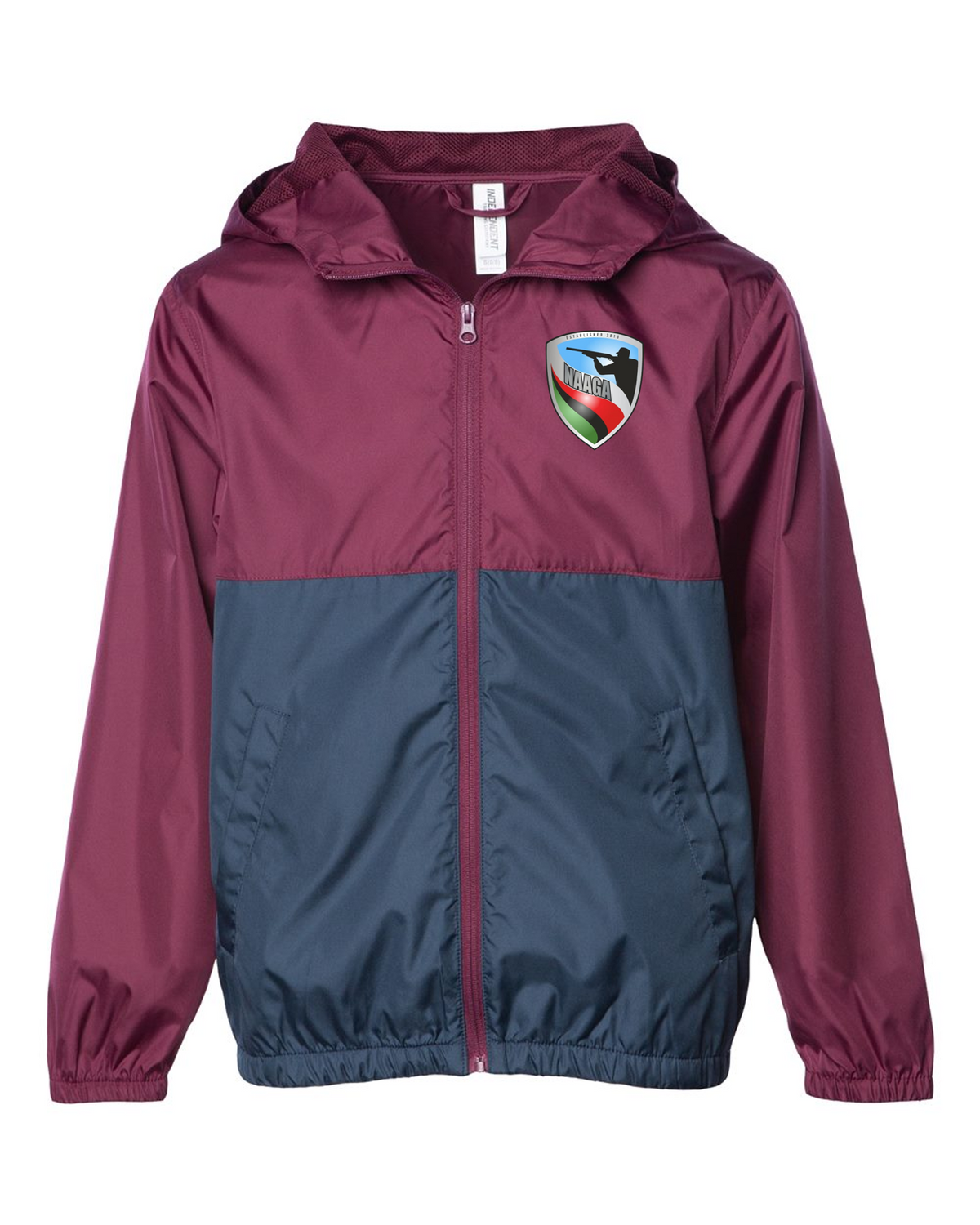 NAAGA Youth Full Zip Windbreaker Jacket